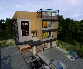 New Chinese Style Villa Appearance-ID:761018049