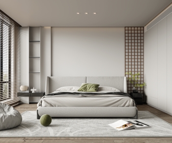 Modern Wabi-sabi Style Bedroom-ID:993659575