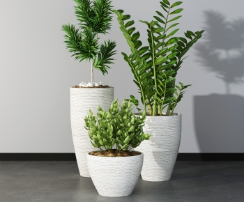 Modern Potted Green Plant-ID:896636966