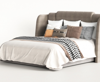 Modern Double Bed-ID:401931055