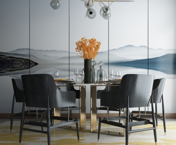 Modern Dining Table And Chairs-ID:350033041