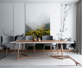 Modern Dining Table And Chairs-ID:988390446
