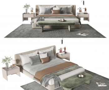 Modern Double Bed-ID:297003984