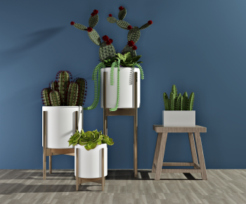 Modern Potted Green Plant-ID:653439045