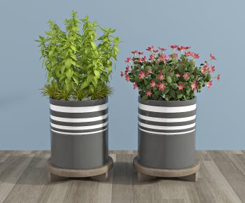 Modern Potted Green Plant-ID:847449344