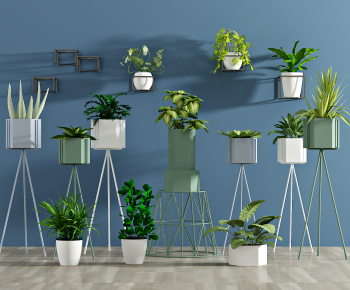 Modern Potted Green Plant-ID:984074129