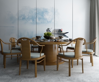 New Chinese Style Dining Table And Chairs-ID:489978085