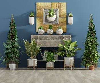 Modern Potted Green Plant-ID:542070988