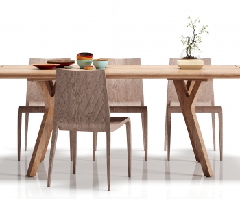 Modern Dining Table And Chairs-ID:605427985