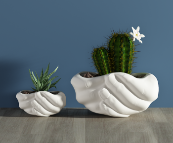 Modern Potted Green Plant-ID:342473986