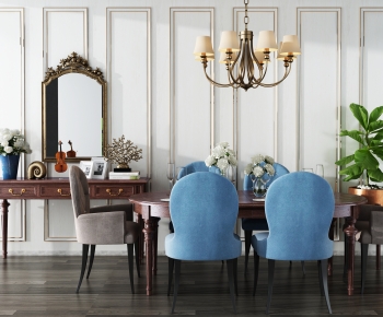 American Style Dining Table And Chairs-ID:305946116