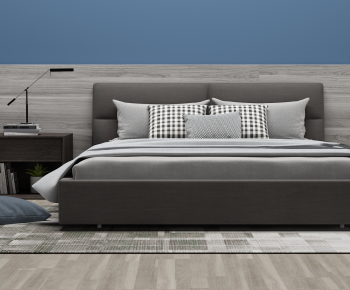 Modern Double Bed-ID:744481127