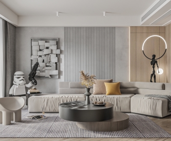 Wabi-sabi Style A Living Room-ID:980355022