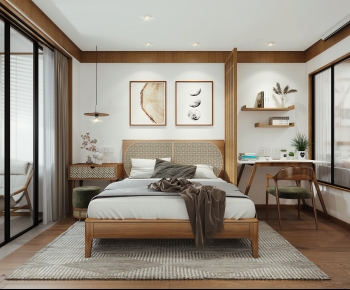 Japanese Style Bedroom-ID:993866926