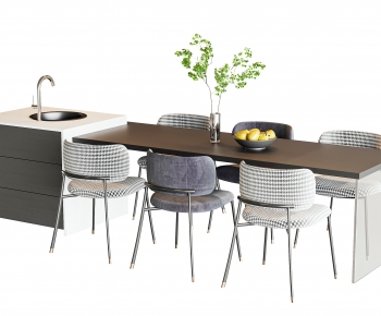 Modern Dining Table And Chairs-ID:698010925