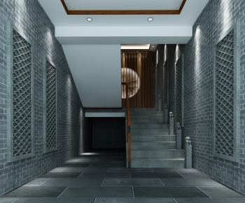New Chinese Style Stairwell-ID:962999113