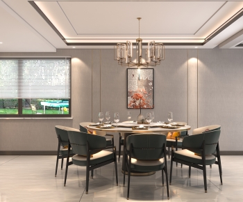 New Chinese Style Dining Room-ID:136619097