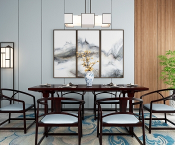 New Chinese Style Dining Table And Chairs-ID:684036025
