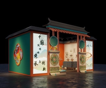 中式中国古纹样，展厅-ID:407879413