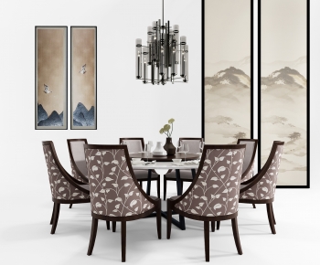 New Chinese Style Dining Table And Chairs-ID:722991945