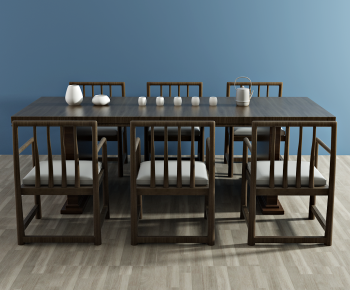 New Chinese Style Dining Table And Chairs-ID:853383063