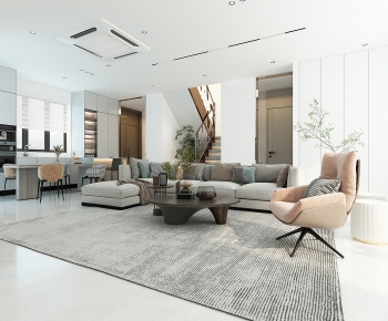 Modern A Living Room-ID:614830021