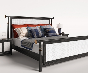 New Chinese Style Double Bed-ID:118189109