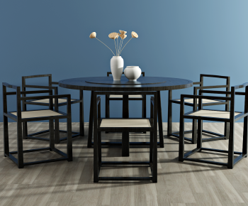 New Chinese Style Dining Table And Chairs-ID:669349915