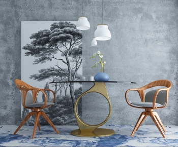 Modern Dining Table And Chairs-ID:734468942