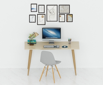 Modern Computer Desk And Chair-ID:507361893