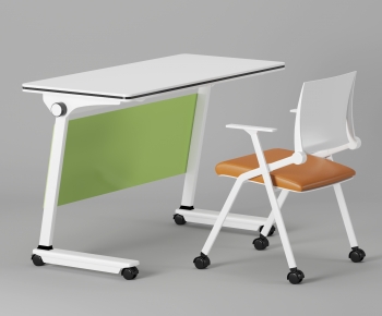 Modern Computer Desk And Chair-ID:757525921