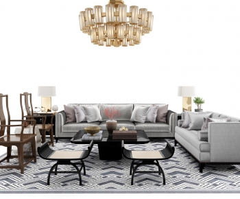 New Chinese Style Sofa Combination-ID:193986896