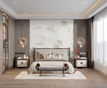New Chinese Style Bedroom-ID:284671079