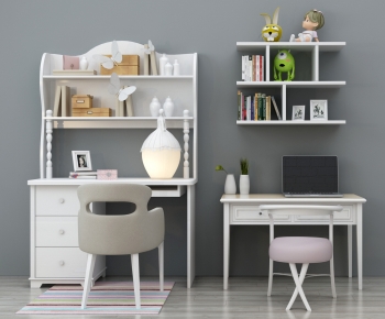 Modern Computer Desk And Chair-ID:472196102