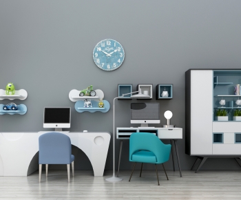 Modern Computer Desk And Chair-ID:603085994