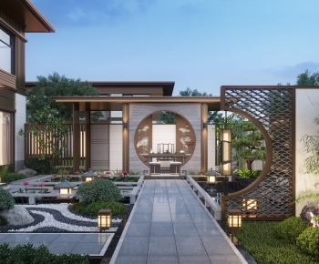 New Chinese Style Courtyard/landscape-ID:749264961