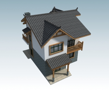 Chinese Style Villa Appearance-ID:681619882