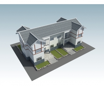 Chinese Style Villa Appearance-ID:604662902