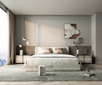 Modern Wabi-sabi Style Bedroom-ID:934581041
