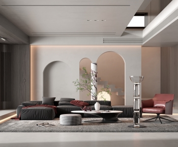 Wabi-sabi Style A Living Room-ID:366990096