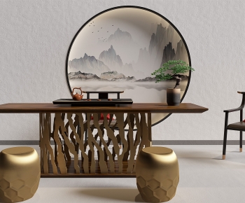 新中式茶桌椅组合-ID:282516967