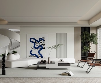 Modern Wabi-sabi Style A Living Room-ID:354685079
