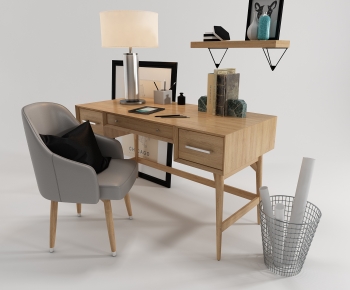 Nordic Style Computer Desk And Chair-ID:535259273