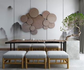 New Chinese Style Tea Tables And Chairs-ID:453198917