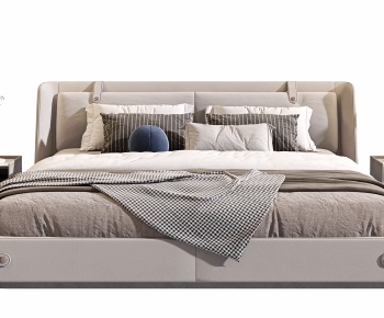 Modern Double Bed-ID:382707129