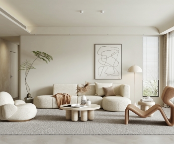 Wabi-sabi Style A Living Room-ID:302992113