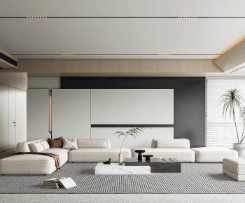 Modern Wabi-sabi Style A Living Room-ID:902014028