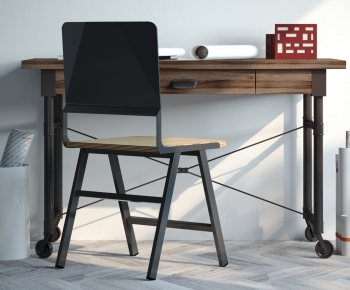 Modern Computer Desk And Chair-ID:555470024