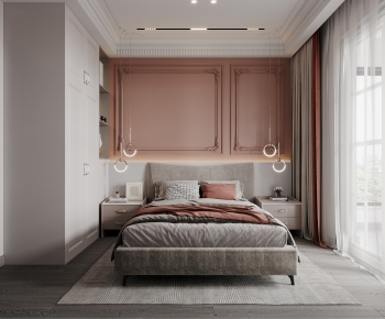 Simple European Style Bedroom-ID:733895069