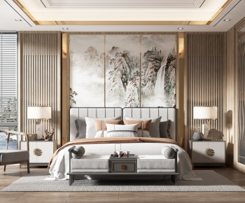 New Chinese Style Bedroom-ID:683883917
